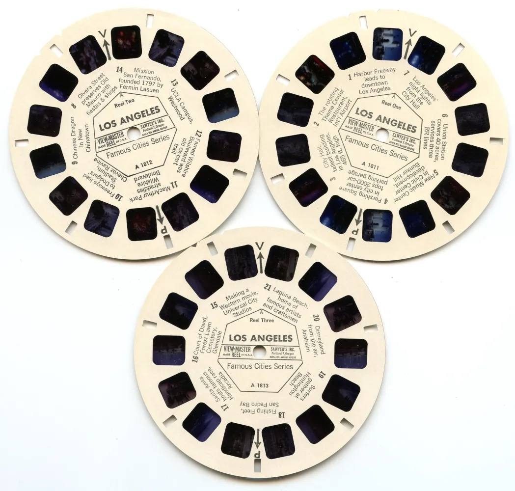 Los Angeles California - Vintage - Views-Master - 3 Reel Packet - 1960s views (BARG-A181-S6)