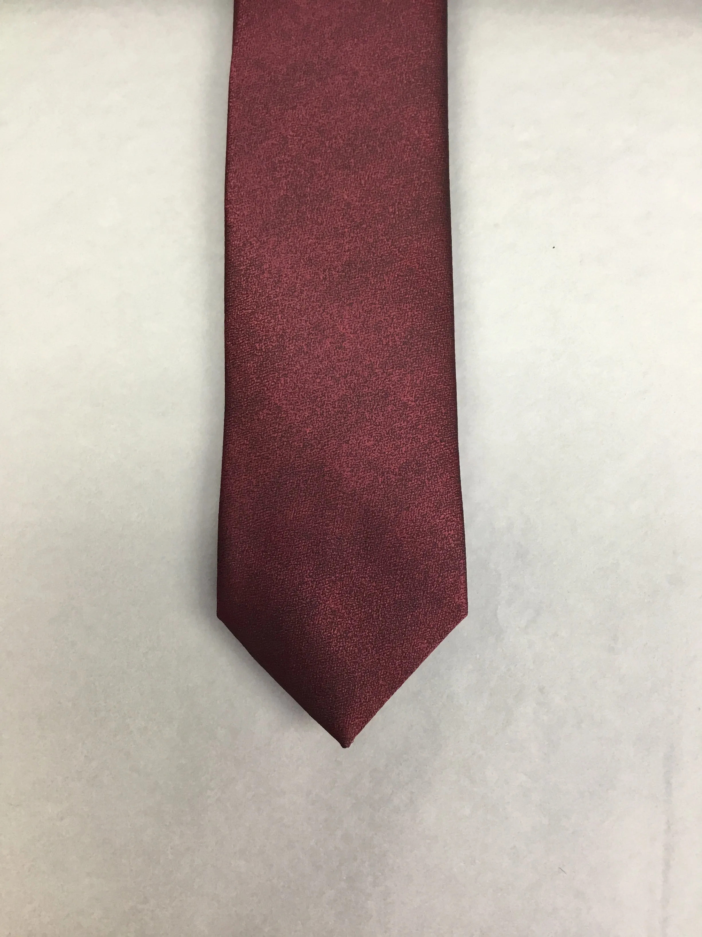Mens Microfibre/Silk Tie Burgundy