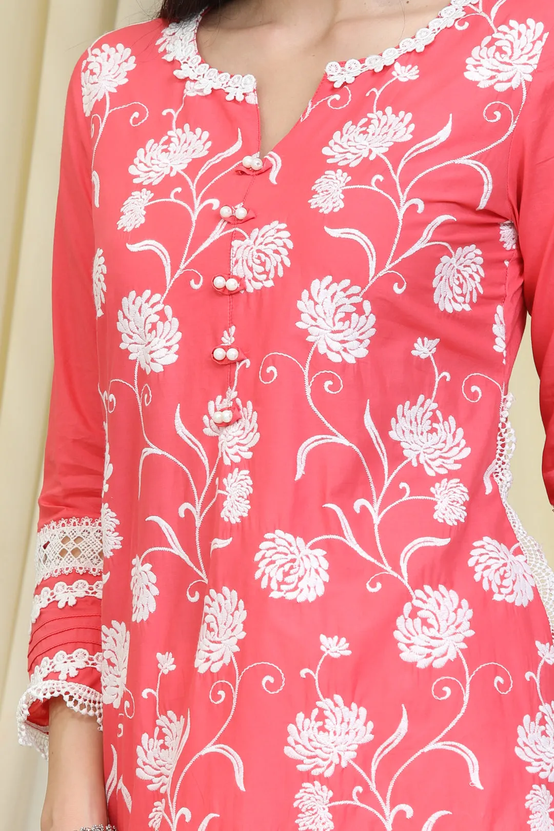 Mulmul Cotton Claudia Kurta  With Patiala