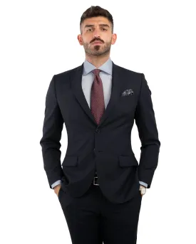 Navy Plain Suit Jacket