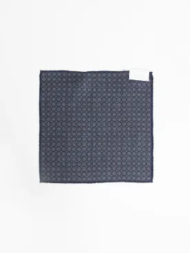Navy Wool Flannel Pocket Square