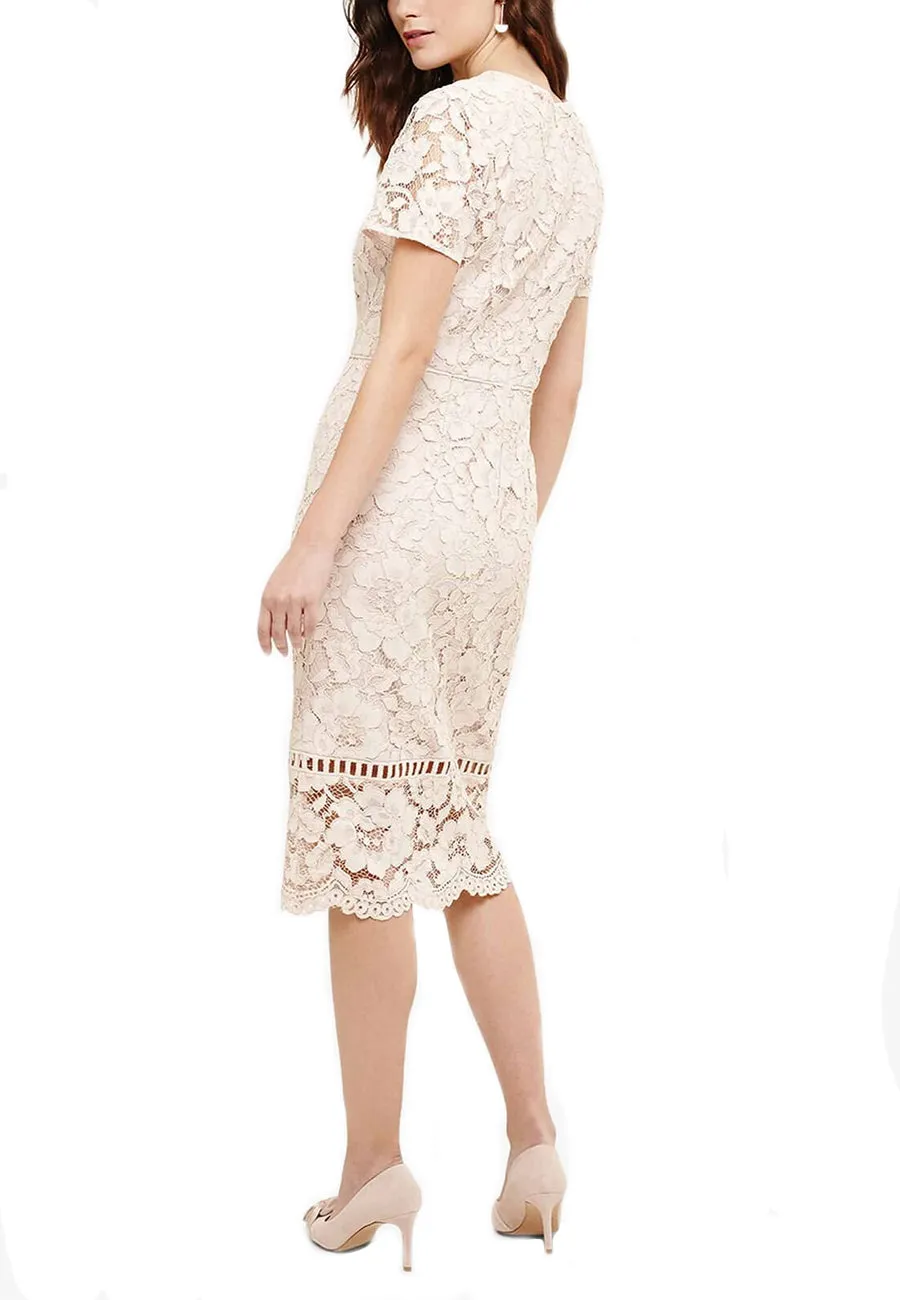 Nude Darena Lace Midi Dress