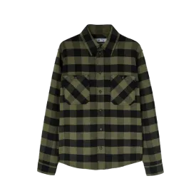 OFF-WHITE Outline Arrows Flannel Shirt Green