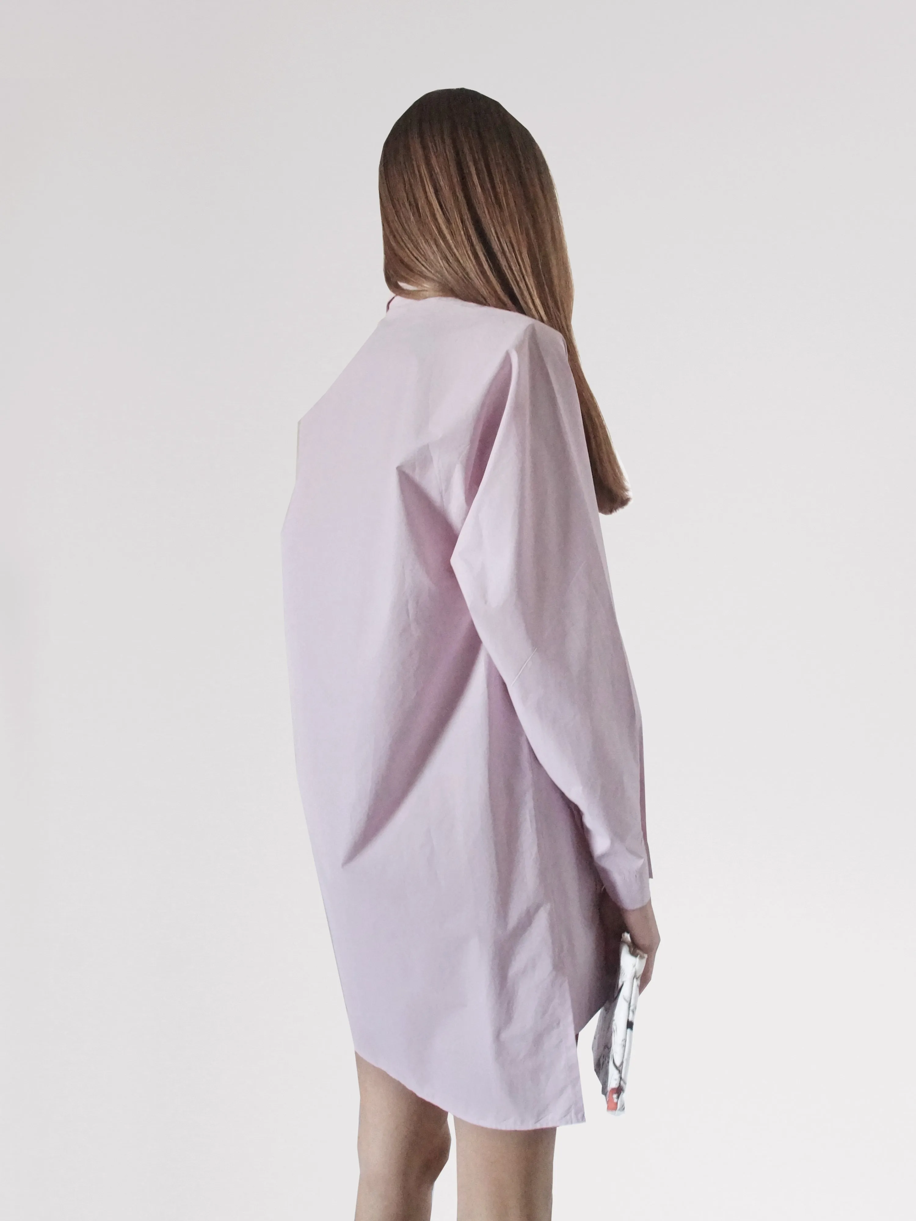 Origami Bellini Cotton Shirt / Pink