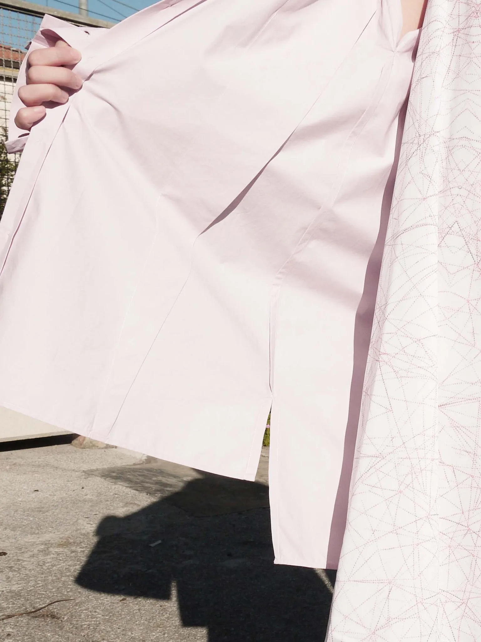 Origami Bellini Cotton Shirt / Pink