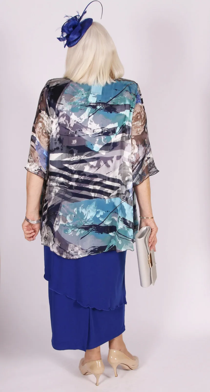 Overlay Pull-On Skirt Sapphire