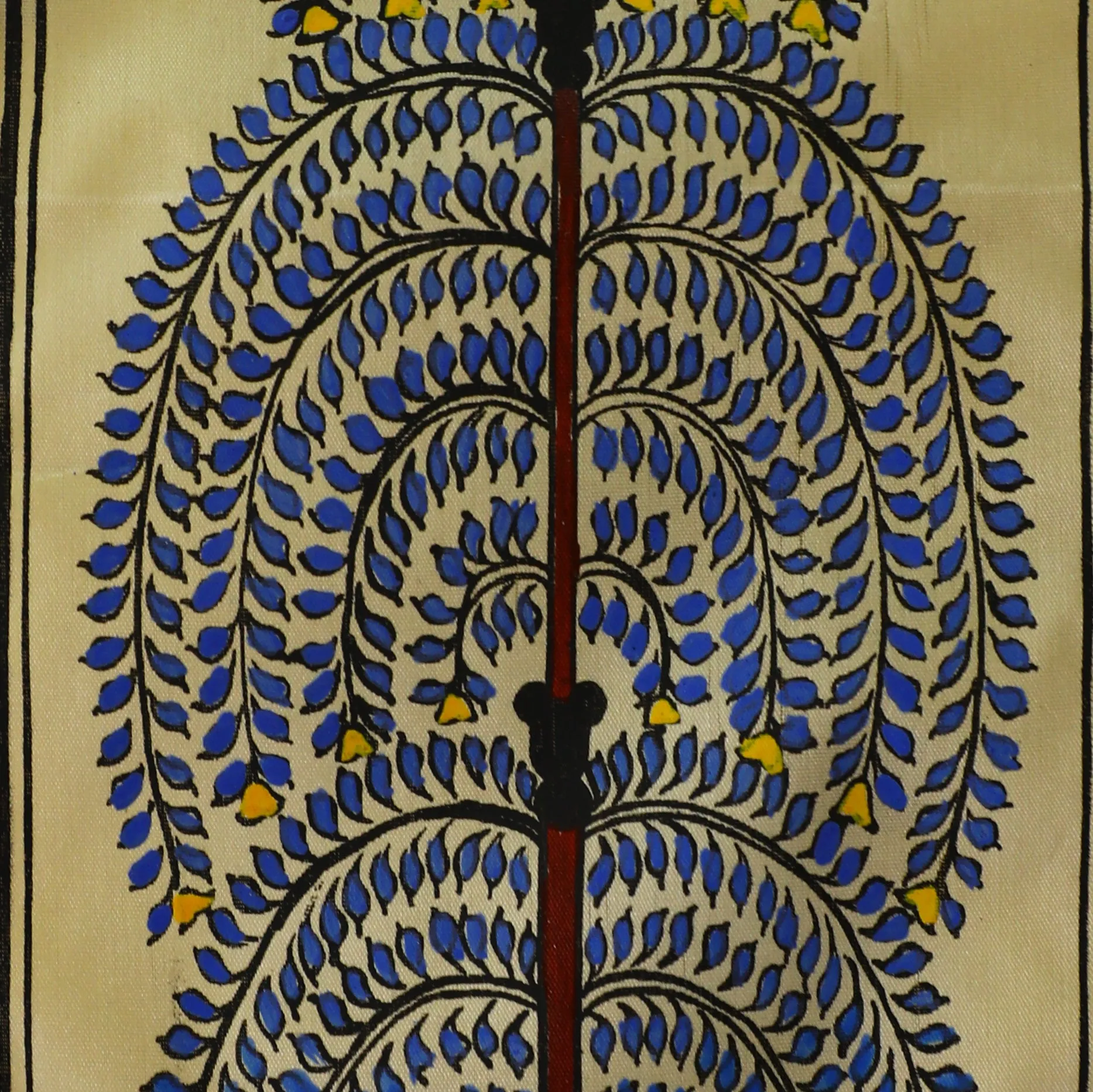 Pattachitra Cobalt Tussar Painting
