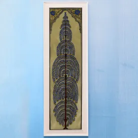 Pattachitra Cobalt Tussar Painting