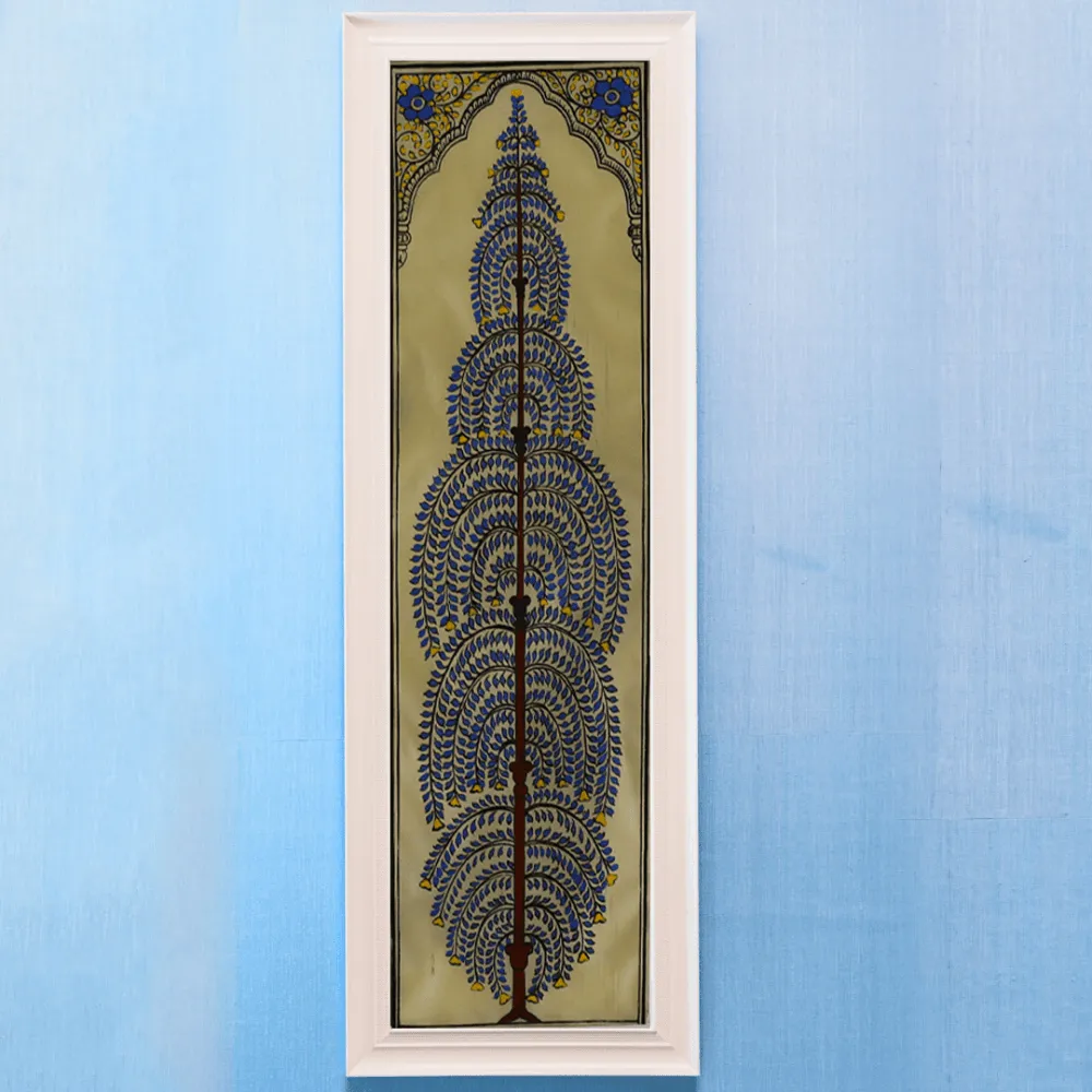 Pattachitra Cobalt Tussar Painting