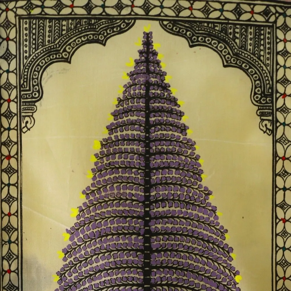 Pattachitra Lavender Tussar Painting