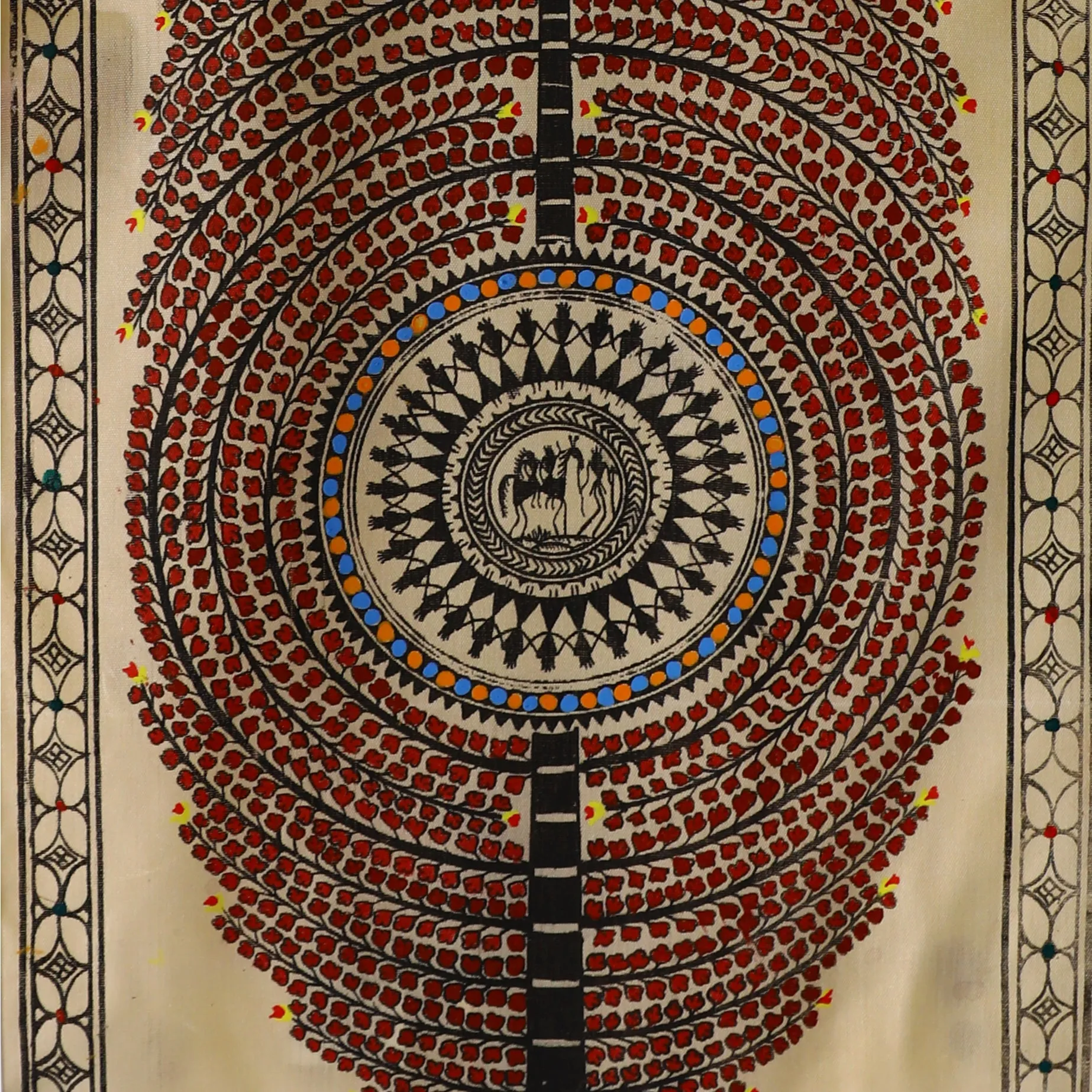 Pattachitra Mahogany Tussar Painting