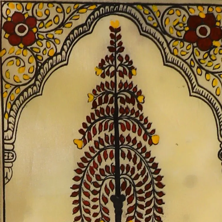 Pattachitra Ruby Tussar Painting