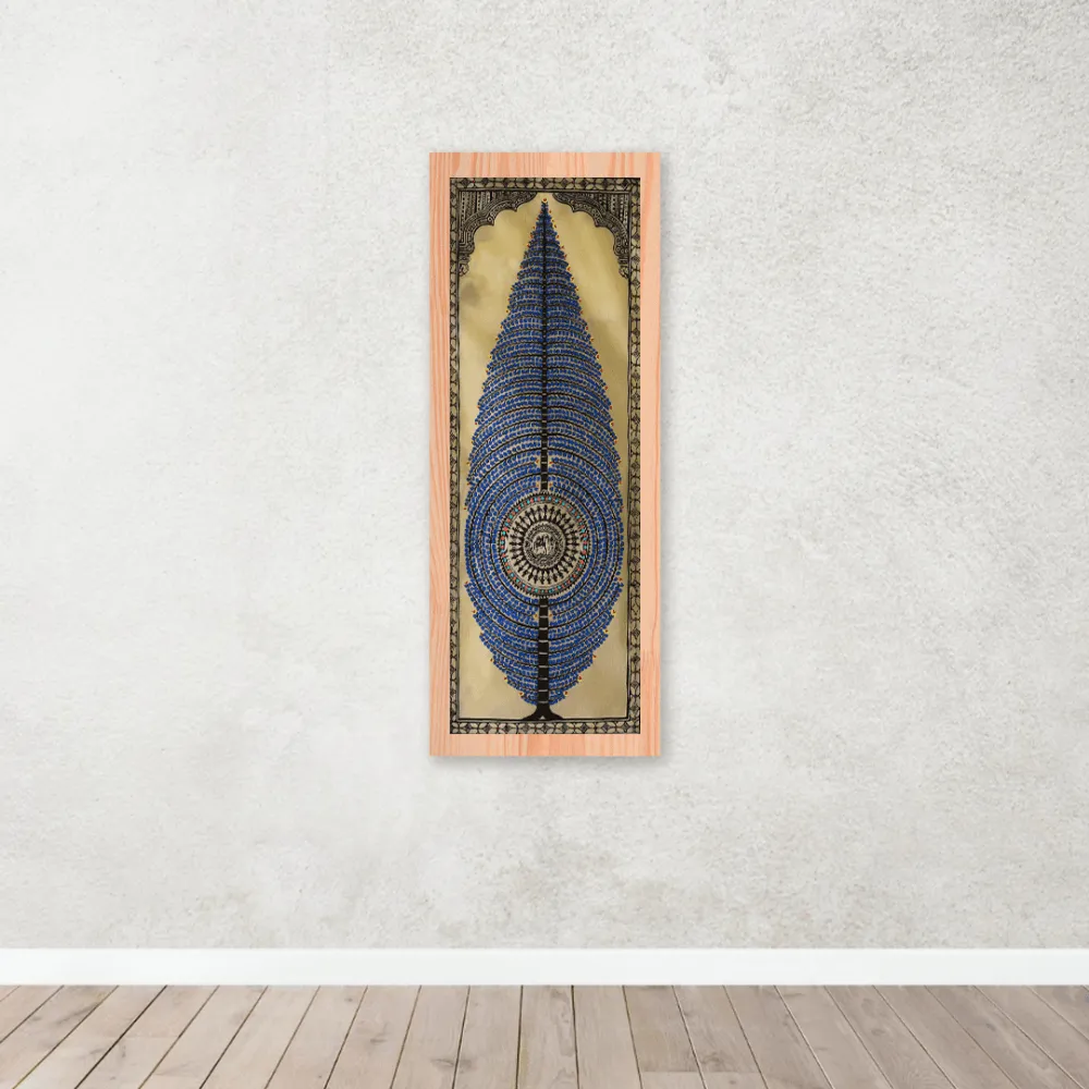 Pattachitra Sapphire Tussar painting