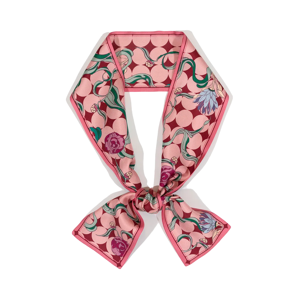 "Dream" Silk Twill Neck Bow - Sakura Pink