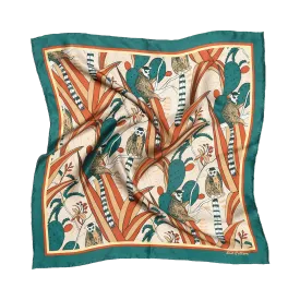 "Madagascar" Silk Bandana - Green