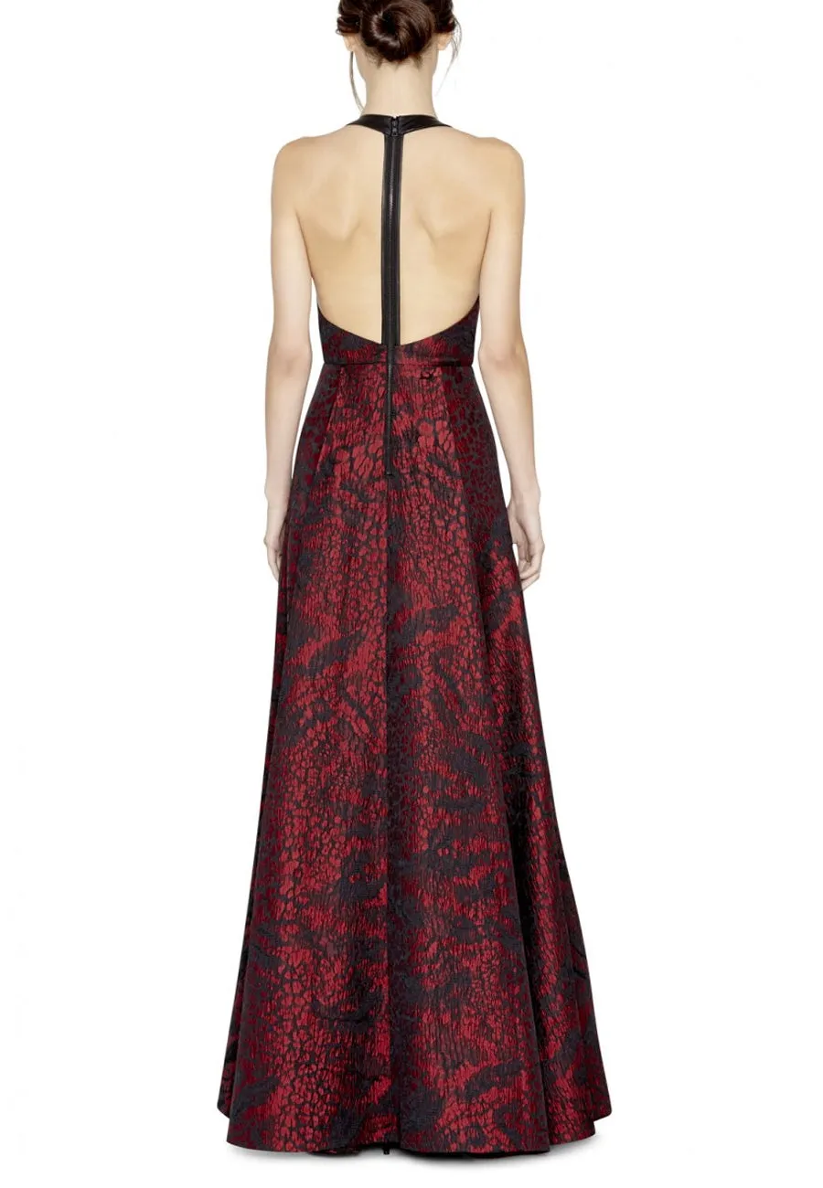 Red Teifer T Back Ball Gown