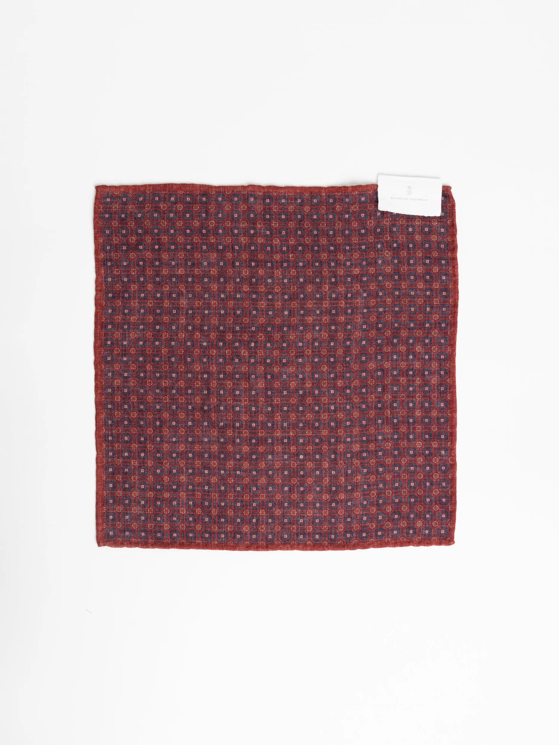 Red Wool Flannel Pocket Square