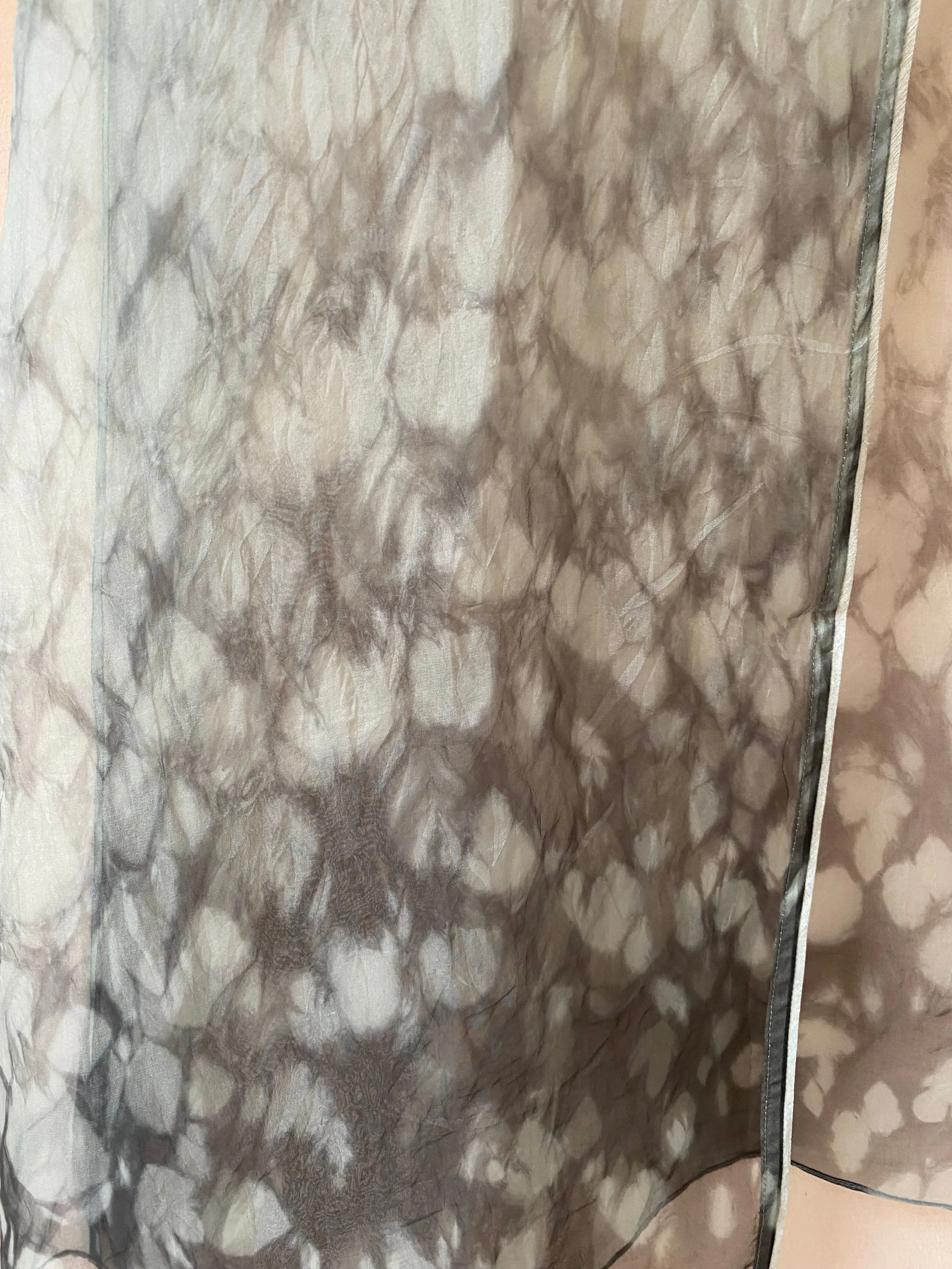 Rouched organza overlay