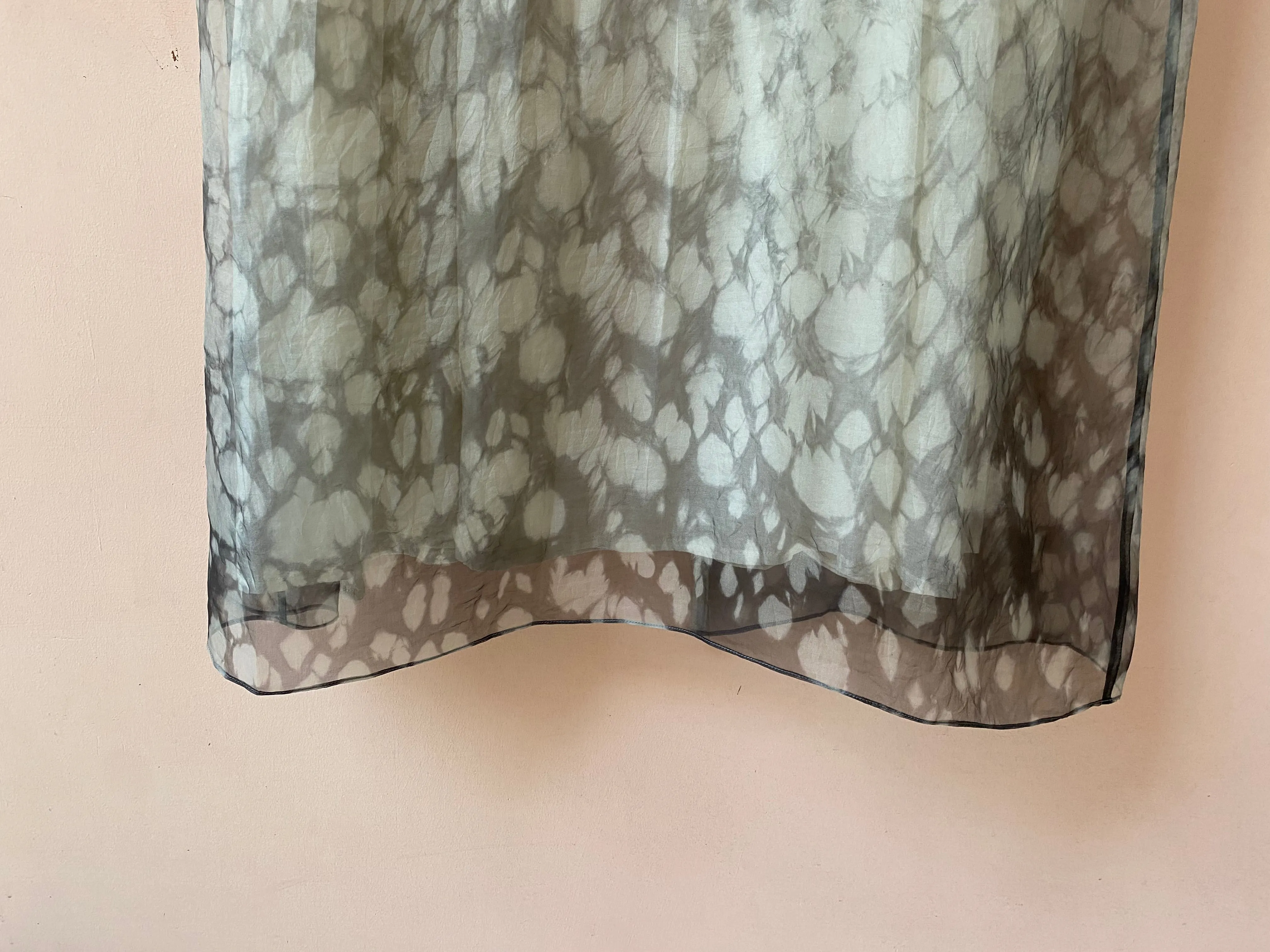Rouched organza overlay