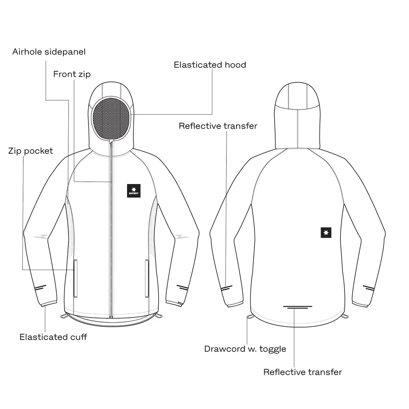 Saysky | CC Pace Jacket | White | Dames