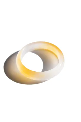 Silk collection | Amber — Yellow jade stone bangle