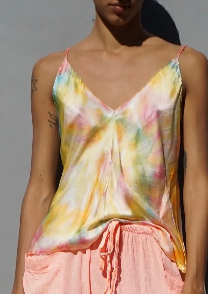 Spiral Dye Silk Cami - XS