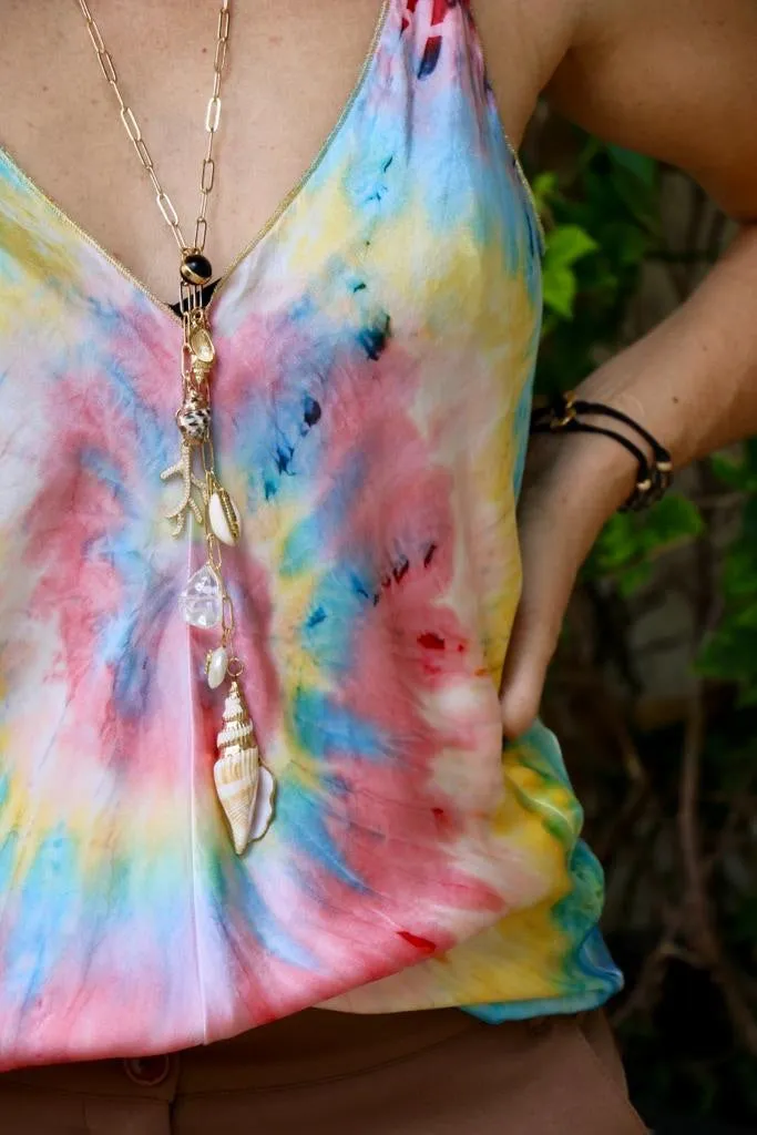 Spiral Dye Silk Cami - XS