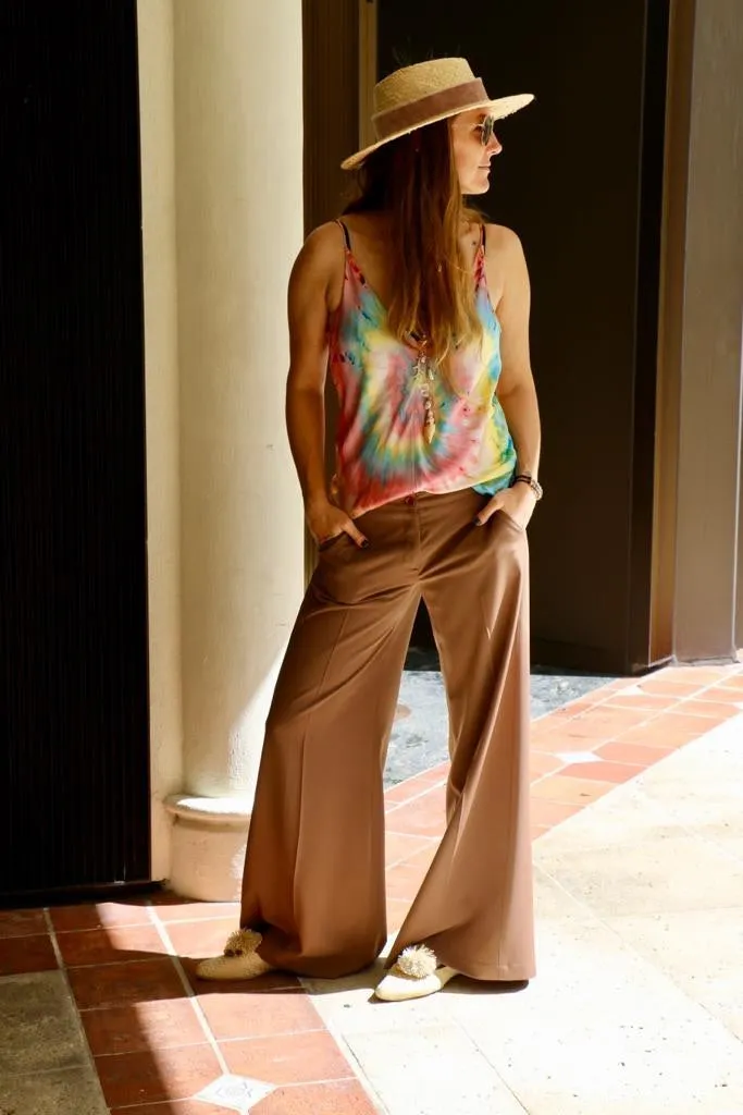 Spiral Dye Silk Cami - XS