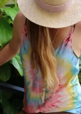 Spiral Dye Silk Cami - XS