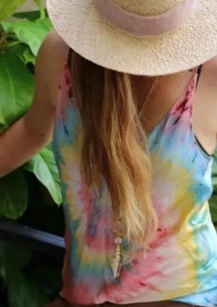 Spiral Dye Silk Cami - XS