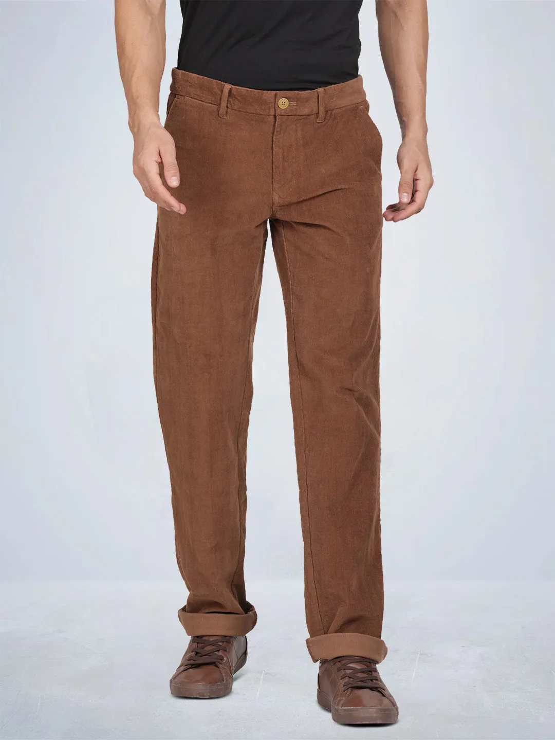 Tan Corduroy Stretch Chino Pants