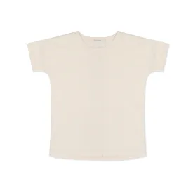 Textured Button-Back Tee, Buttercream