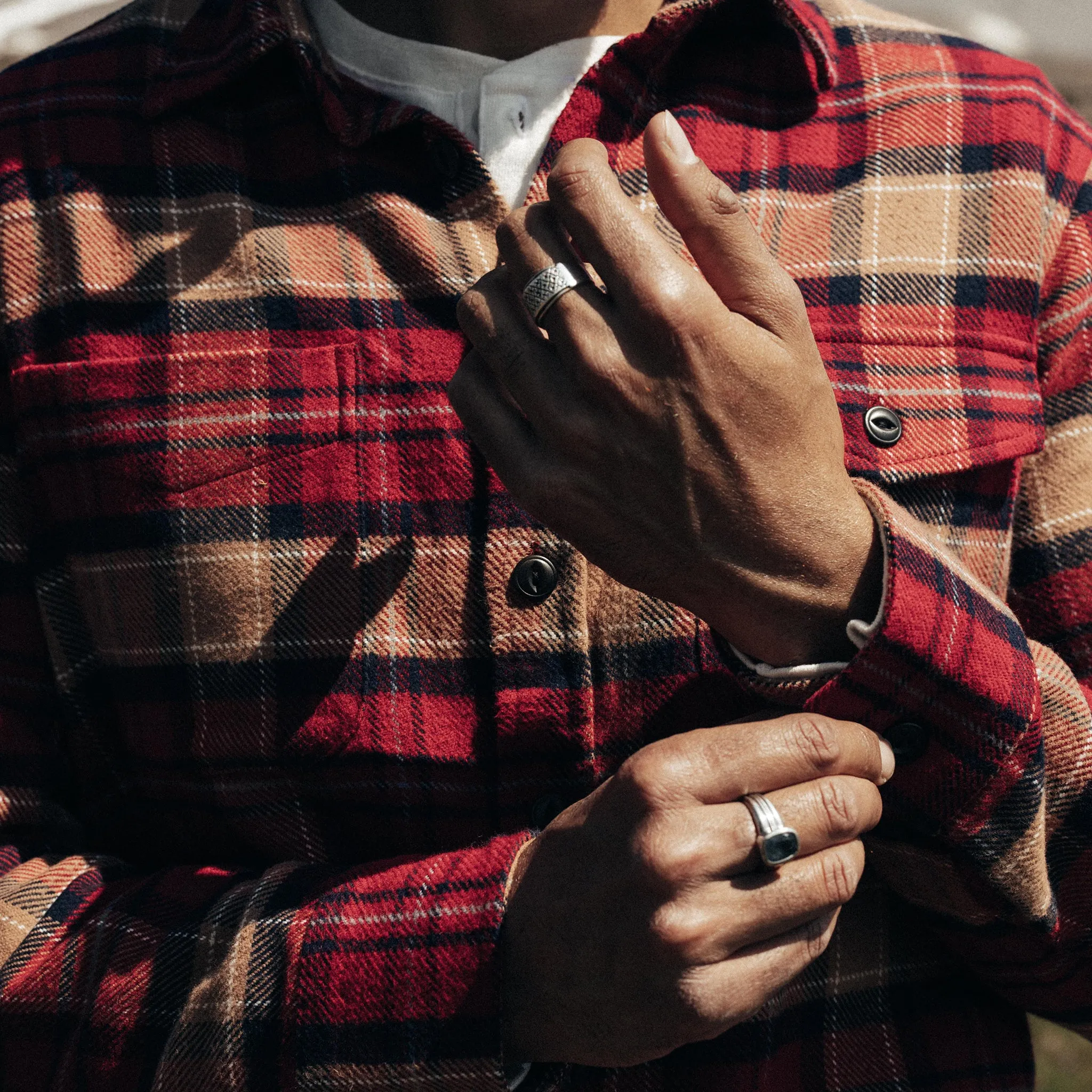 The Crater Shirt in Cardinal Check