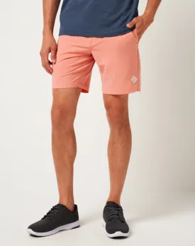 Travis Mathew Mens Terra Cotta Canvas Tech Chino Short